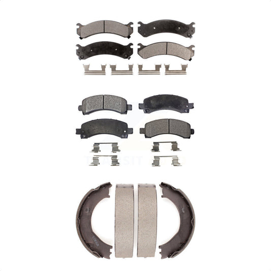 [Avant + Arrière] Kit de plaquette (semi-métallique) de frein pour Chevrolet Express 3500 2500 GMC Savana KFN-100703 par Transit Auto