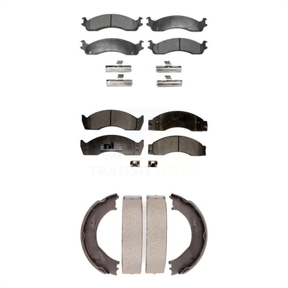 [Avant + Arrière] Kit de plaquette (semi-métallique) de frein pour 2003-2006 Ford E-450 Super Duty sans Driveline Mounted KFN-100704
