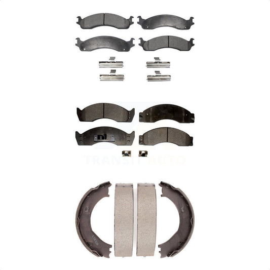 [Avant + Arrière] Kit de plaquette (semi-métallique) de frein pour 2003-2006 Ford E-450 Super Duty sans Driveline Mounted KFN-100704