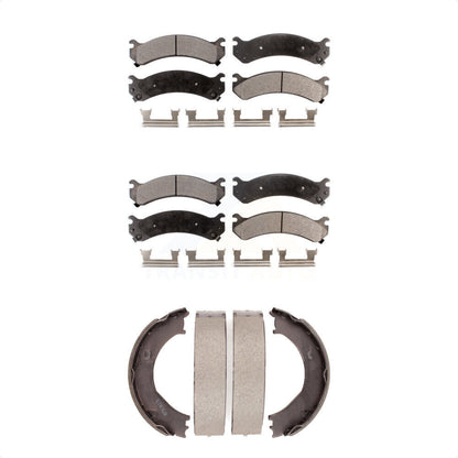 [Avant + Arrière] Kit de plaquette (semi-métallique) de frein pour Chevrolet Silverado 3500 HD GMC Sierra Classic KFN-100711