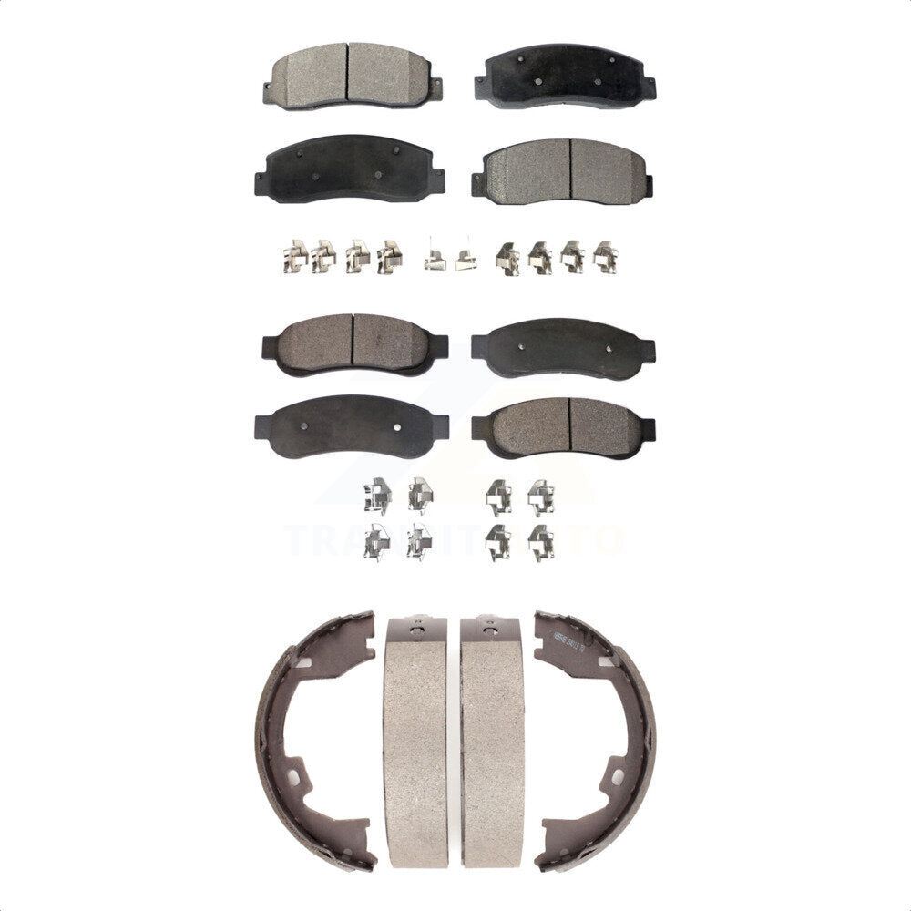 [Avant + Arrière] Kit de plaquette (semi-métallique) de frein pour 2005-2007 Ford F-350 Super Duty avec Dual Wheels KFN-100715