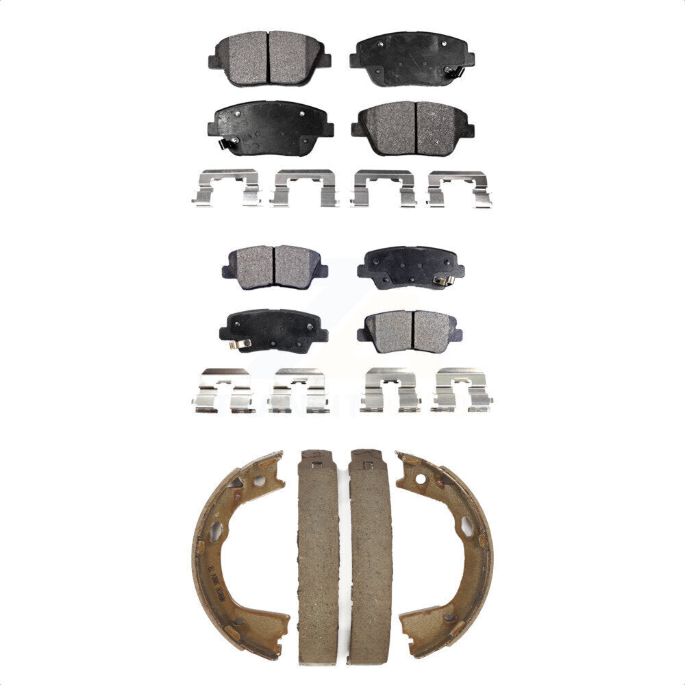 [Avant + Arrière] Kit de plaquette (semi-métallique) de frein pour Kia Optima avec Electric KFN-100725