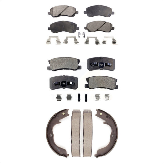 [Avant + Arrière] Kit de plaquette (semi-métallique) de frein pour 2008-2012 Mitsubishi Outlander avec 7 Passenger Seating KFN-100734
