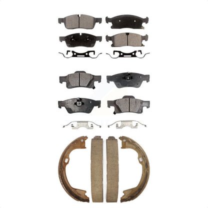 [Avant + Arrière] Kit de plaquette (semi-métallique) de frein pour Jeep Grand Cherokee Dodge Durango WK KFN-100743