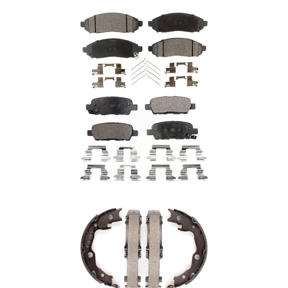 [Avant + Arrière] Kit de plaquette (semi-métallique) de frein pour 2011-2013 Nissan LEAF KFN-100757
