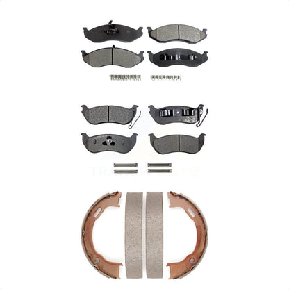 [Avant + Arrière] Kit de plaquette (semi-métallique) de frein pour Jeep Wrangler TJ KFN-100762