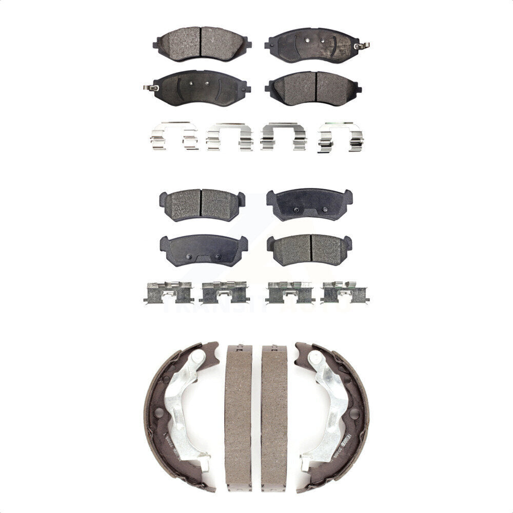 [Avant + Arrière] Kit de plaquette (semi-métallique) de frein pour Suzuki Forenza Reno KFN-100764 par Transit Auto