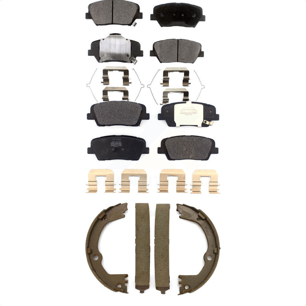 [Avant + Arrière] Kit de plaquette (semi-métallique) de frein pour 2017-2018 Hyundai Santa Fe Sport KFN-100807