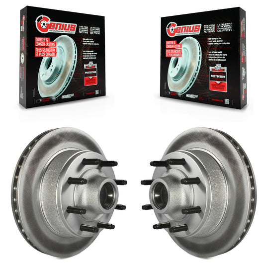 [Avant] Kit d'ensemble disque (revêtu) de frein à disque (revêtu) et moyeu pour Ford E-350 Super Duty E-250 Econoline F-250 HD Club Wagon E-150 E-450 KG-100004