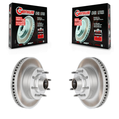 [Avant] Kit d'ensemble disque (revêtu) de frein à disque (revêtu) et moyeu pour Ford E-350 Super Duty E-250 E-150 E-450 Econoline KG-100009