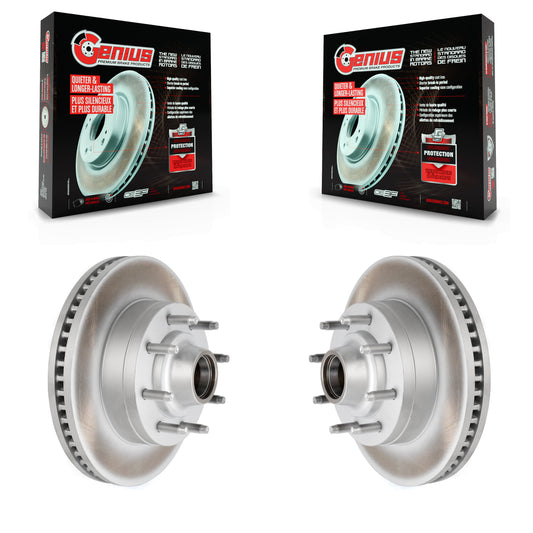 [Avant] Kit d'ensemble disque (revêtu) de frein à disque (revêtu) et moyeu pour Ford E-350 Super Duty E-250 E-150 E-450 Econoline KG-100009