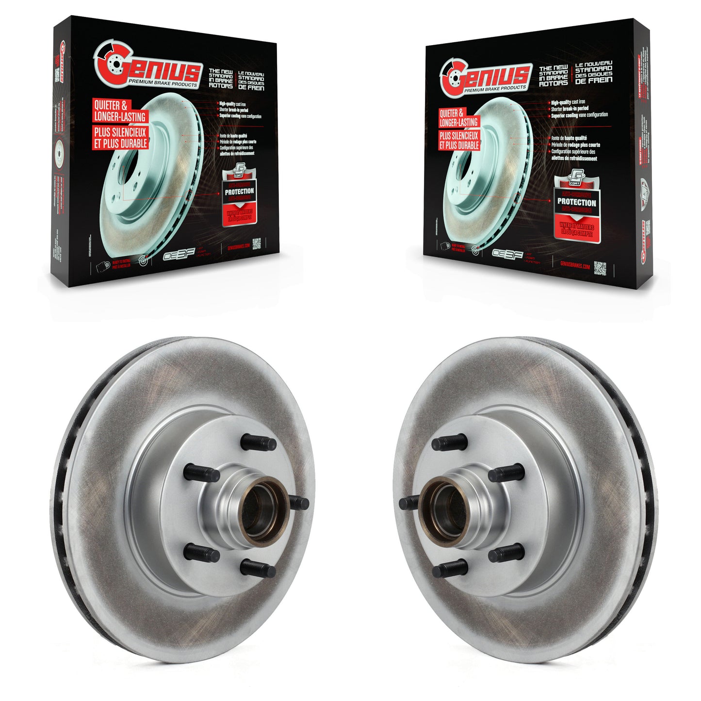 [Avant] Kit d'ensemble disque (revêtu) de frein à disque (revêtu) et moyeu pour 2010-2011 Ford Ranger RWD KG-100010