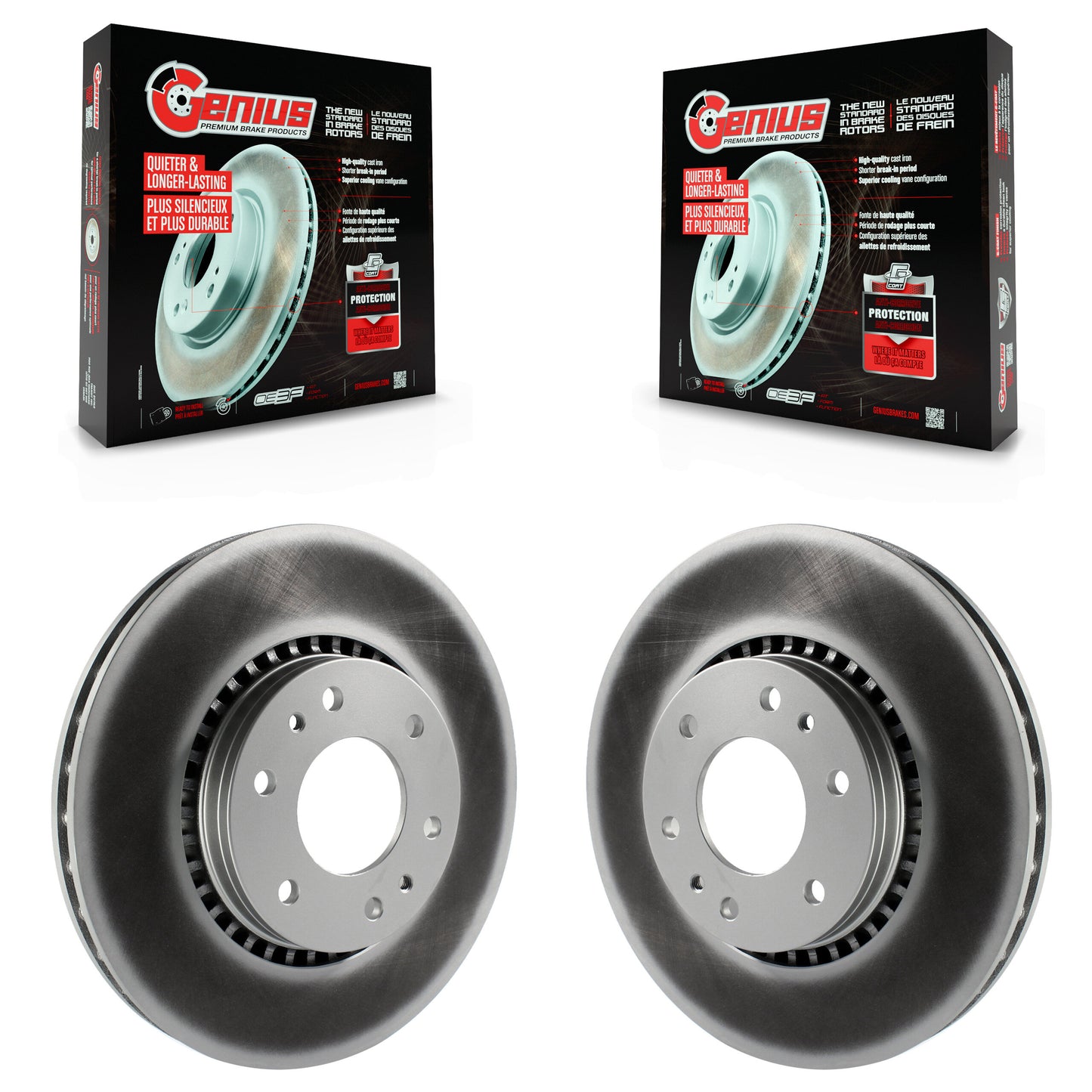 [Avant] Kit de disque (revêtu) de frein pour Chevrolet Trailblazer GMC EXT Envoy XL Buick Rainier XUV SSR Isuzu Ascender Saab 9-7x KG-100023
