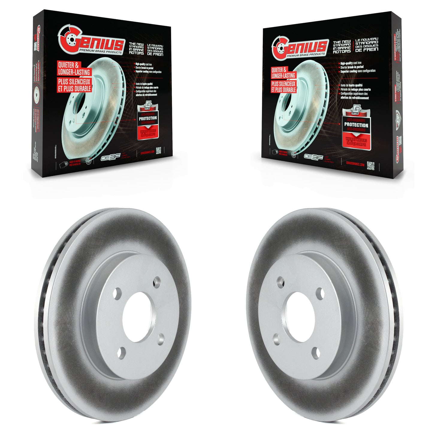[Avant] Kit de disque (revêtu) de frein pour Chevrolet Cobalt Saturn Ion Pontiac G5 Pursuit KG-100027