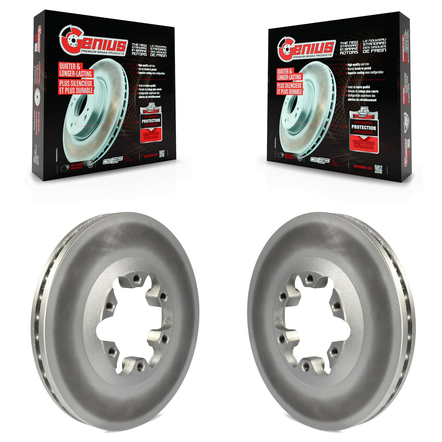[Avant] Kit de disque (revêtu) de frein pour Chevrolet Colorado GMC Canyon Isuzu i-290 i-280 i-370 i-350 KG-100031