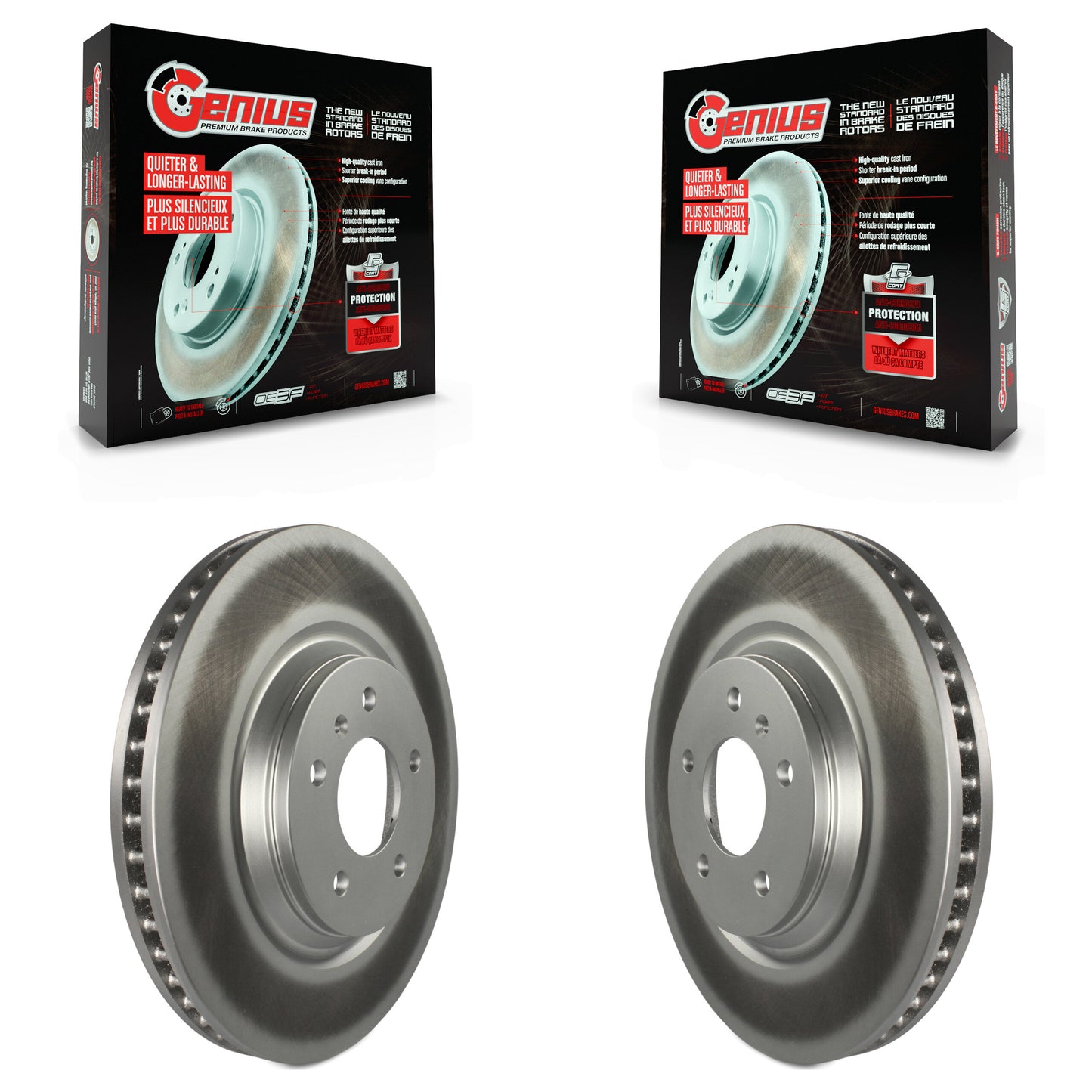 [Avant] Kit de disque (revêtu) de frein pour Chevrolet Buick Lucerne Impala Cadillac DTS Limited LaCrosse Allure KG-100042
