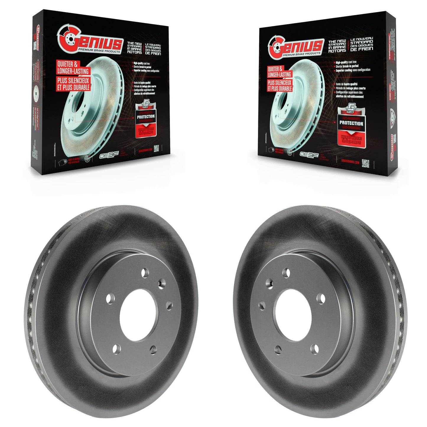 [Avant] Kit de disque (revêtu) de frein pour Chevrolet Equinox Saturn Vue Captiva Sport Pontiac Torrent Suzuki XL-7 KG-100046