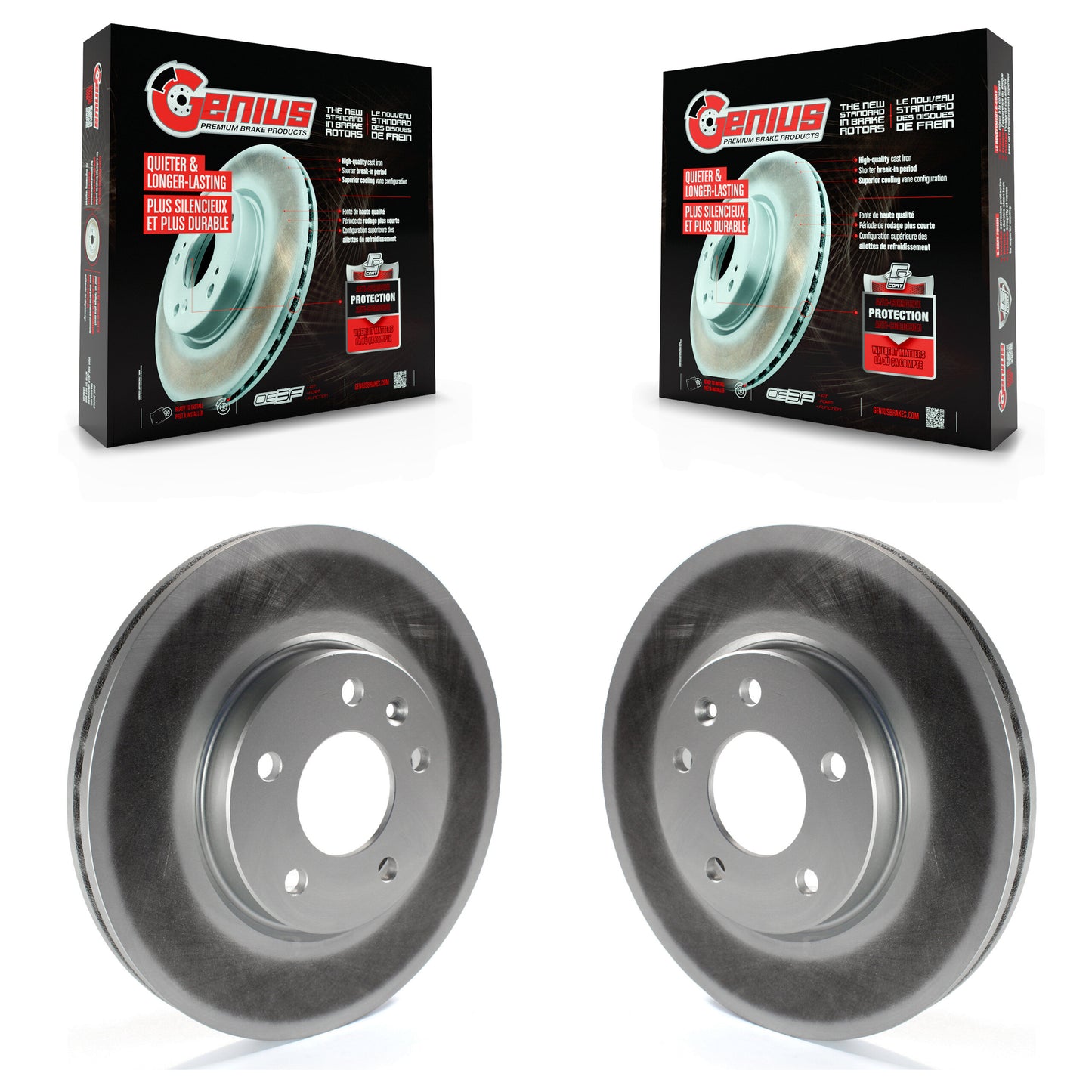 [Avant] Kit de disque (revêtu) de frein pour Chevrolet Equinox Malibu Cruze Buick GMC Terrain Verano Volt LaCrosse Regal Sportback TourX Orlando Encore GX Trailblazer KG-100058