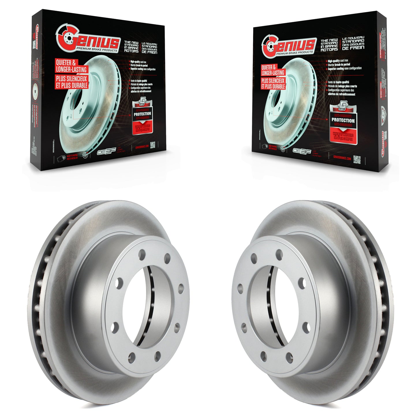 [Avant] Kit de disque (revêtu) de frein pour Ford F-250 Super Duty F-350 Excursion F-550 F-450 KG-100072
