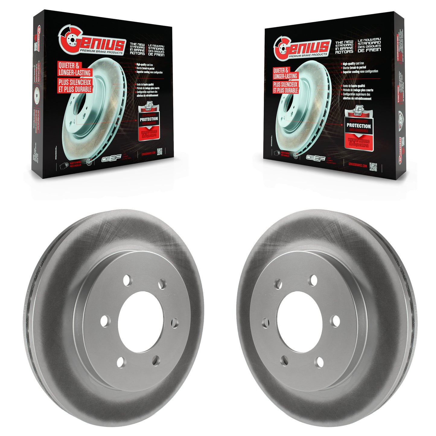 [Avant] Kit de disque (revêtu) de frein pour Ford F-150 Lincoln Mark LT avec 6 Lug Wheels 4WD KG-100078