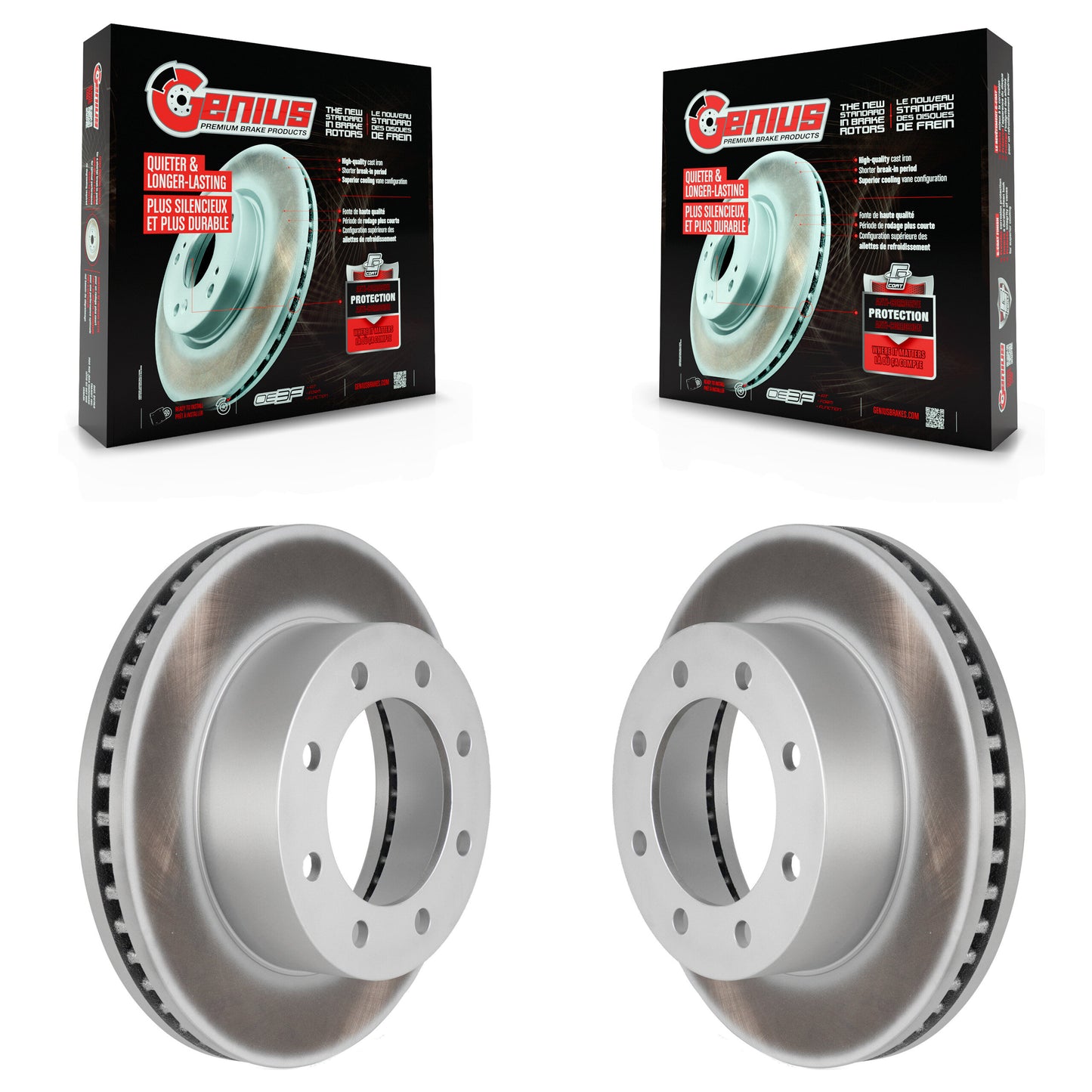 [Avant] Kit de disque (revêtu) de frein pour Ford F-250 Super Duty F-350 F-450 KG-100082