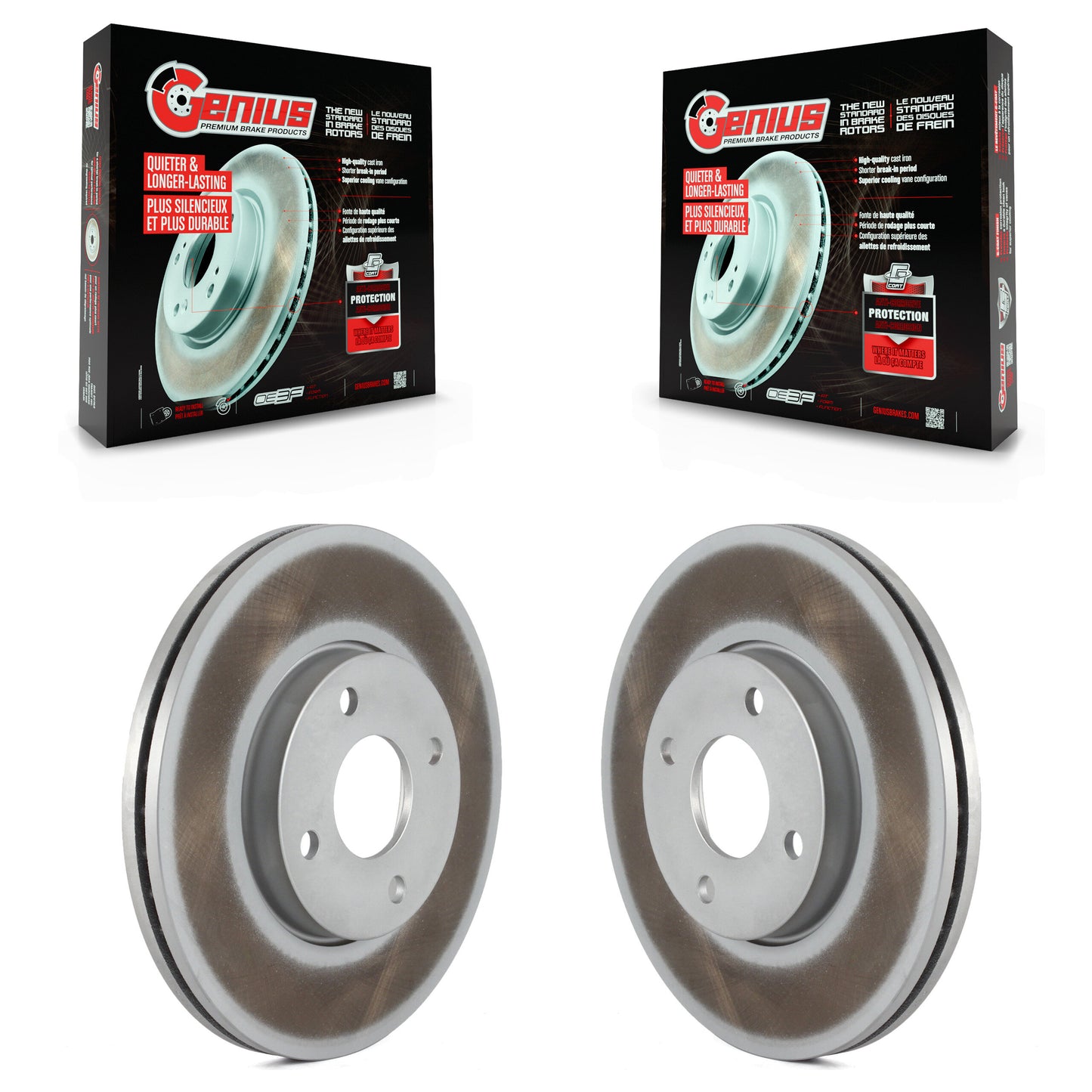 [Avant] Kit de disque (revêtu) de frein pour 2005-2007 Ford Focus KG-100086