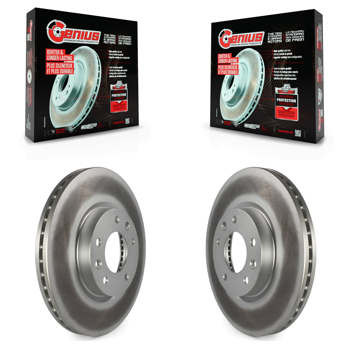 [Avant] Kit de disque (revêtu) de frein pour Ford Fusion Mazda 6 Lincoln MKZ Mercury Milan Zephyr KG-100088