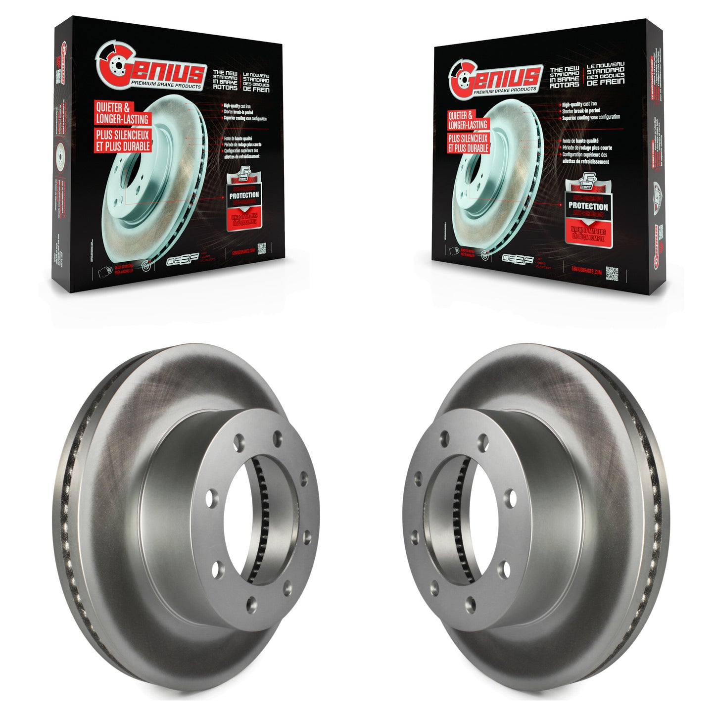 [Avant] Kit de disque (revêtu) de frein pour Ford F-250 Super Duty F-350 F-450 KG-100106