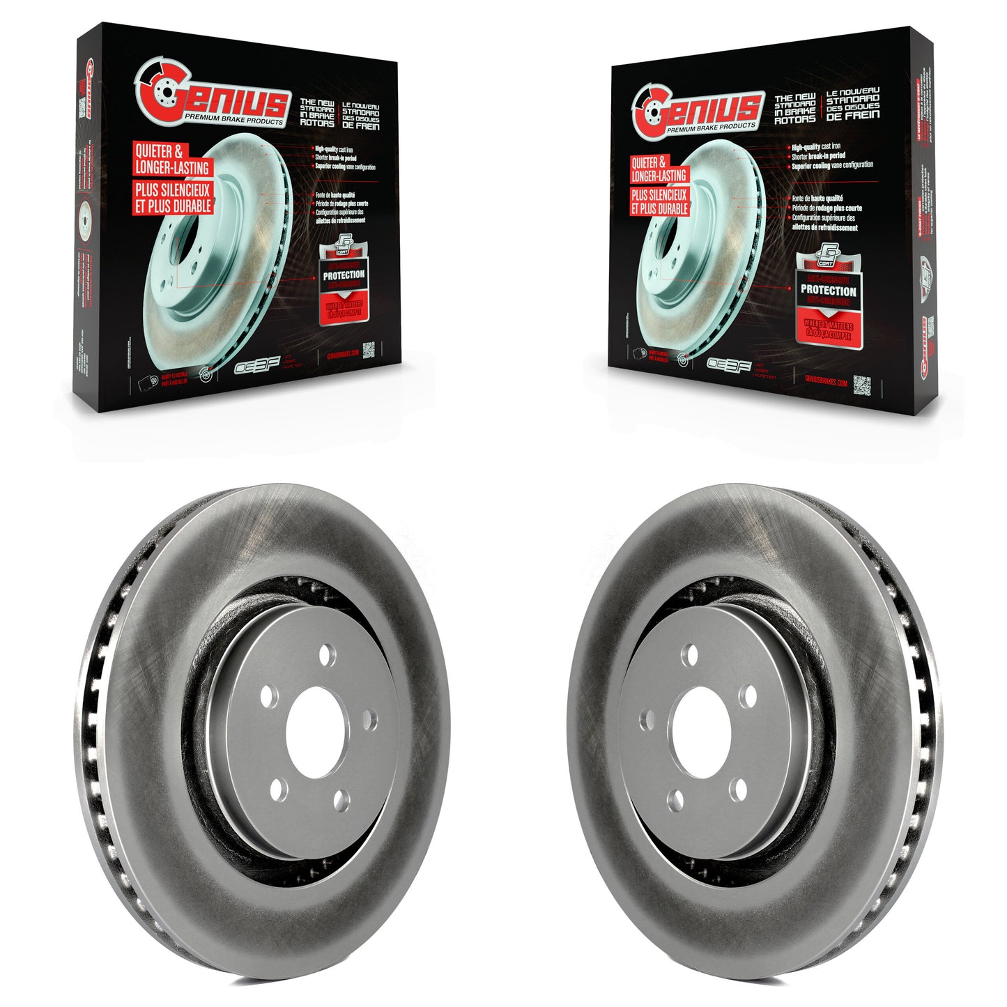 [Avant] Kit de disque (revêtu) de frein pour Ford Edge Fusion Lincoln MKX MKZ Nautilus Continental KG-100111