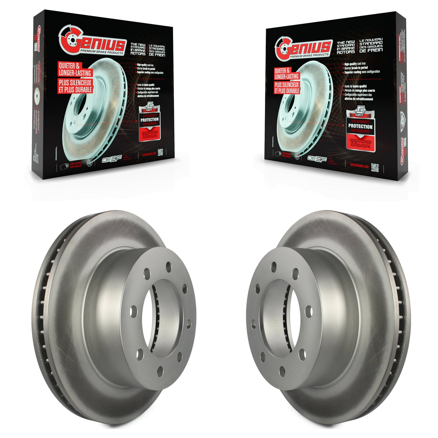 [Avant] Kit de disque (revêtu) de frein pour Dodge Ram 2500 1500 3500 KG-100124