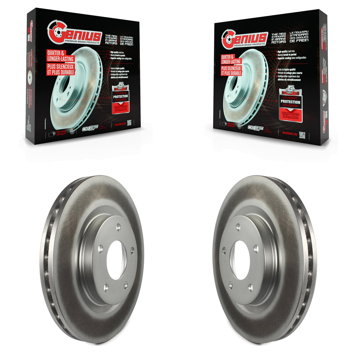 [Avant] Kit de disque (revêtu) de frein pour Jeep Dodge Patriot Mitsubishi Chrysler Compass Avenger 200 Caliber Outlander Sport Sebring Lancer Eclipse Cross RVR KG-100134
