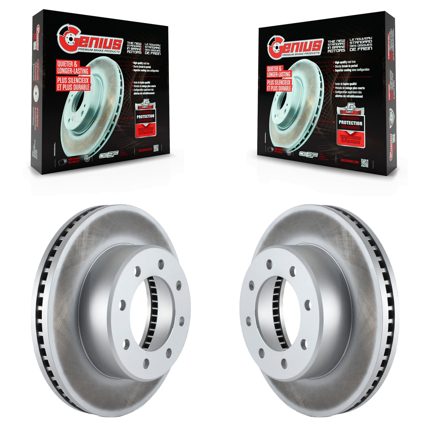 [Avant] Kit de disque (revêtu) de frein pour Ram 2500 3500 1500 Dodge KG-100140