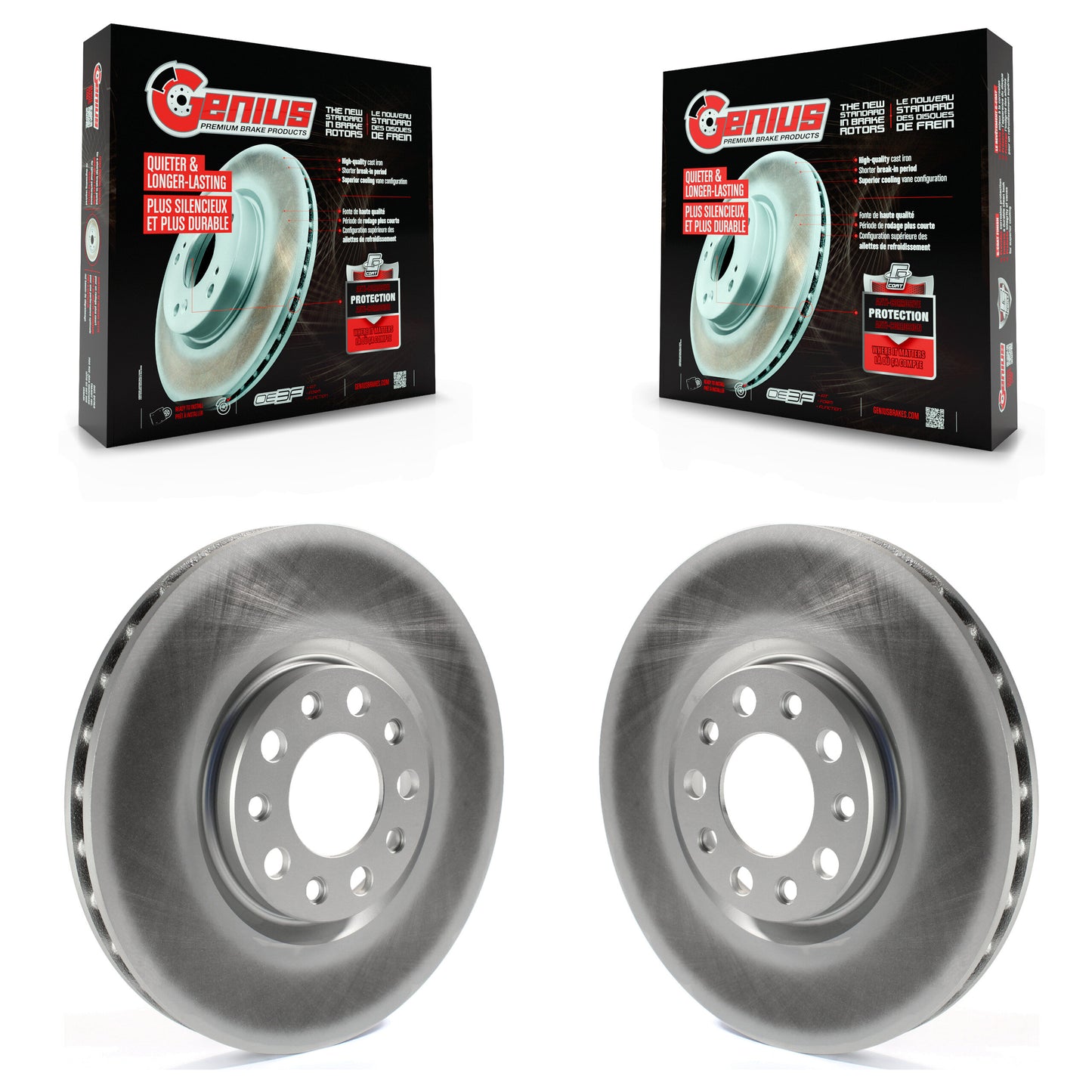 [Avant] Kit de disque (revêtu) de frein pour Jeep Renegade Compass Dodge Dart Chrysler 200 Fiat 500X KG-100146