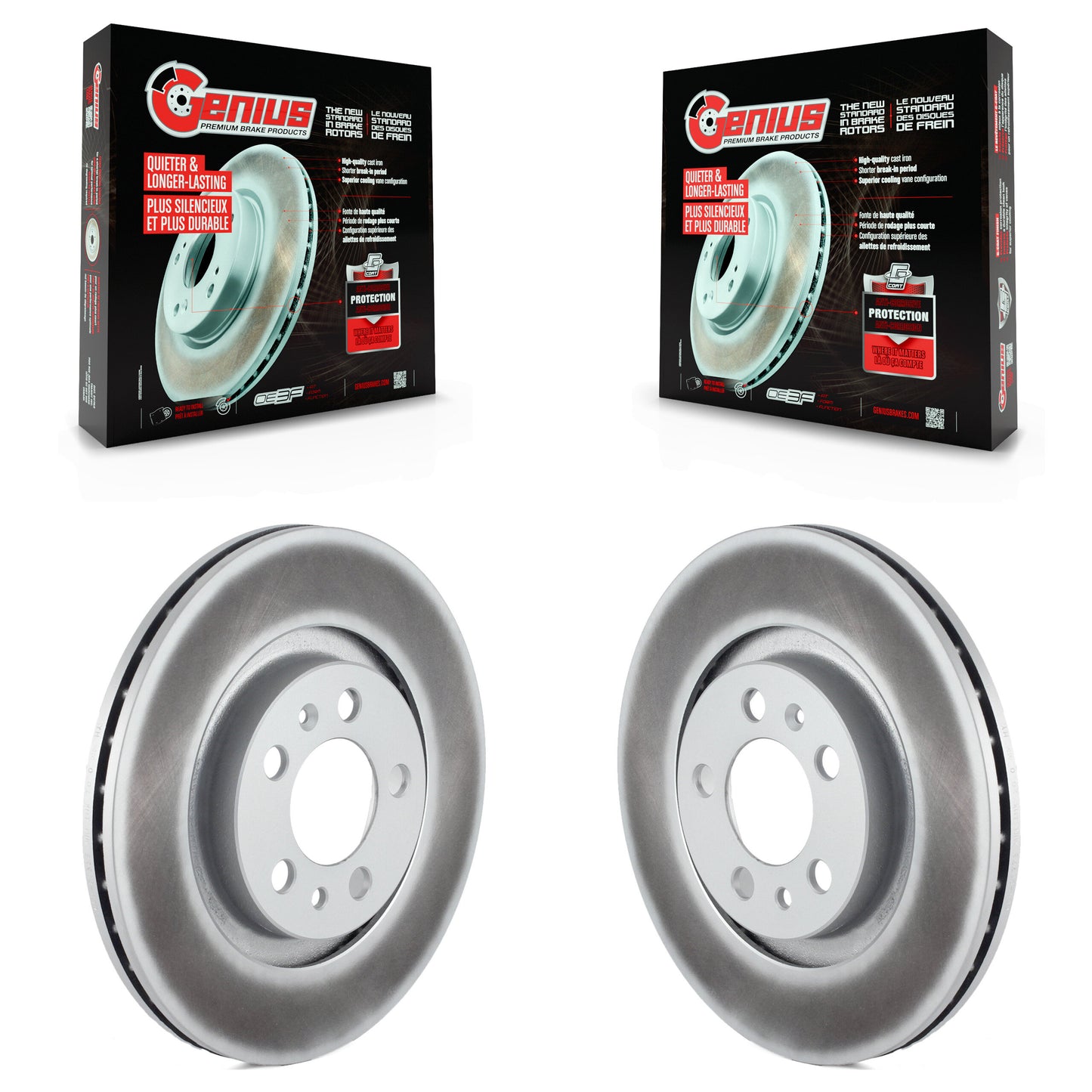 [Avant] Kit de disque (revêtu) de frein pour Volkswagen Jetta Beetle Golf City KG-100165