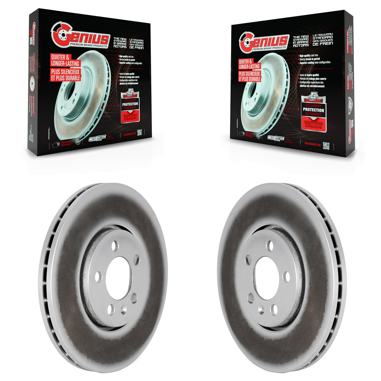 [Avant] Kit de disque (revêtu) de frein pour Volkswagen Jetta Beetle Golf KG-100168