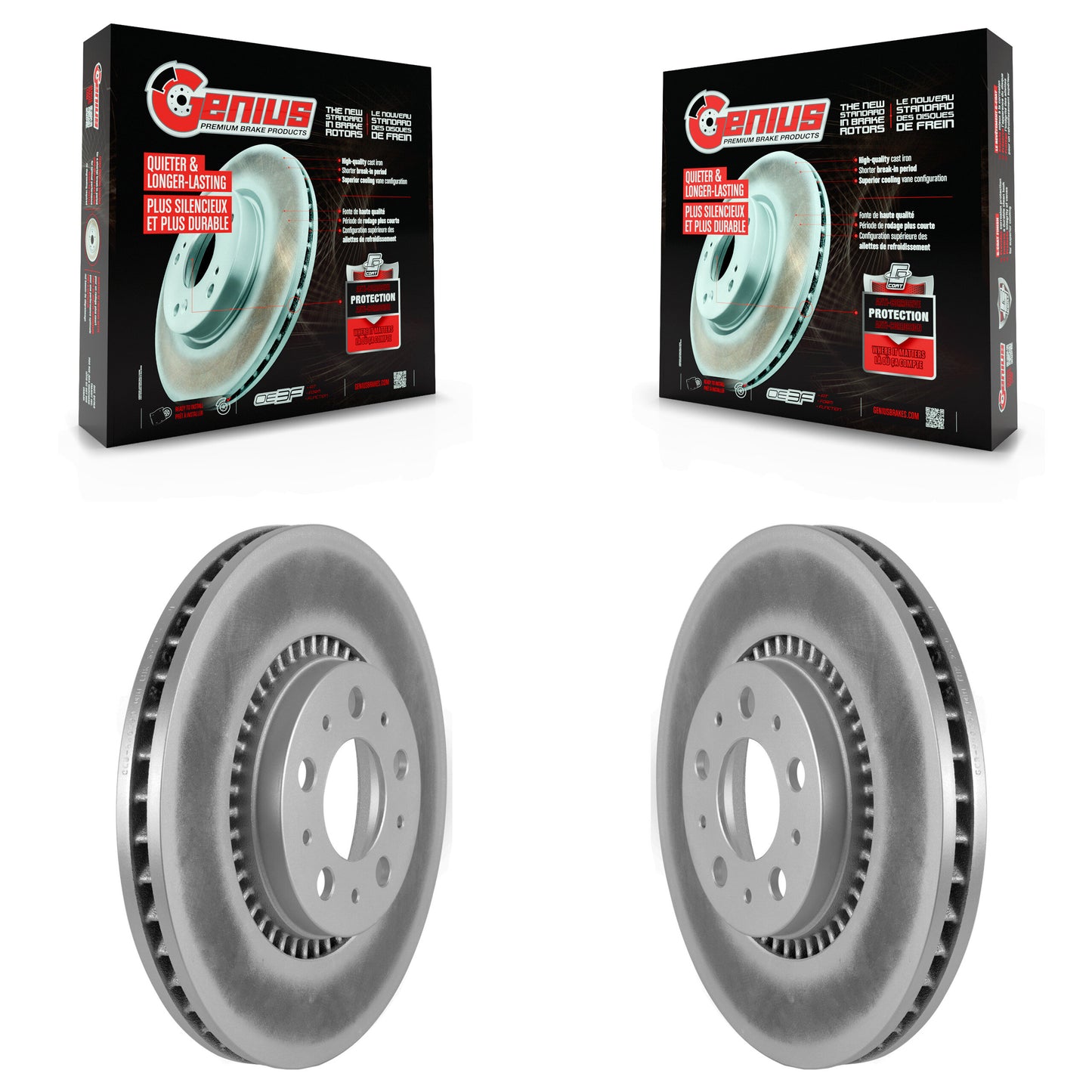 [Avant] Kit de disque (revêtu) de frein pour Volvo S60 V70 XC70 S80 KG-100184