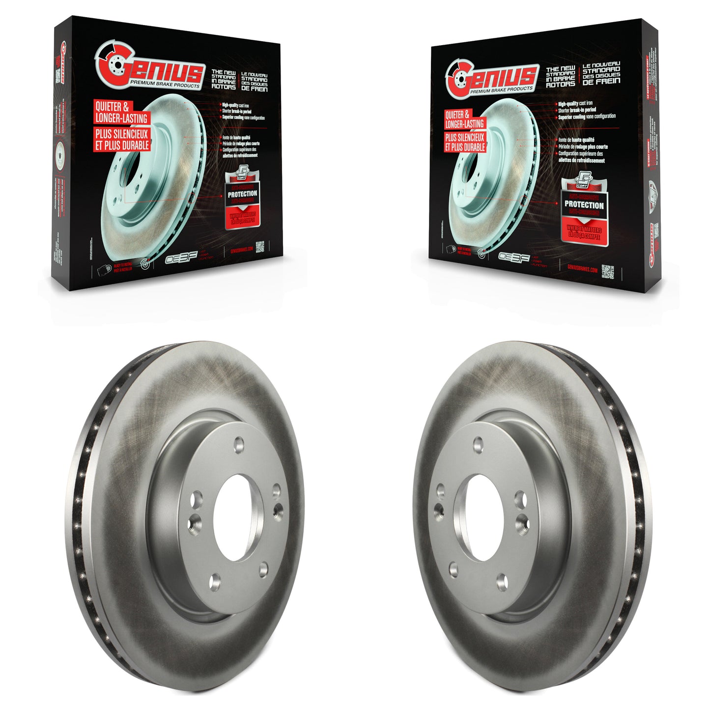 [Avant] Kit de disque (revêtu) de frein pour Hyundai Kia Sonata Elantra Tucson Soul Sportage Optima Tiburon Rondo Magentis KG-100193