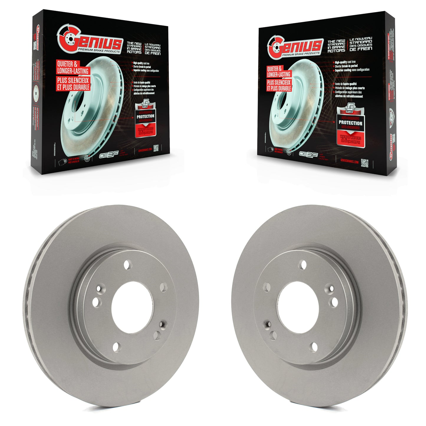 [Avant] Kit de disque (revêtu) de frein pour 2001-2006 Hyundai Santa Fe avec 276mm Diameter Rotor KG-100194
