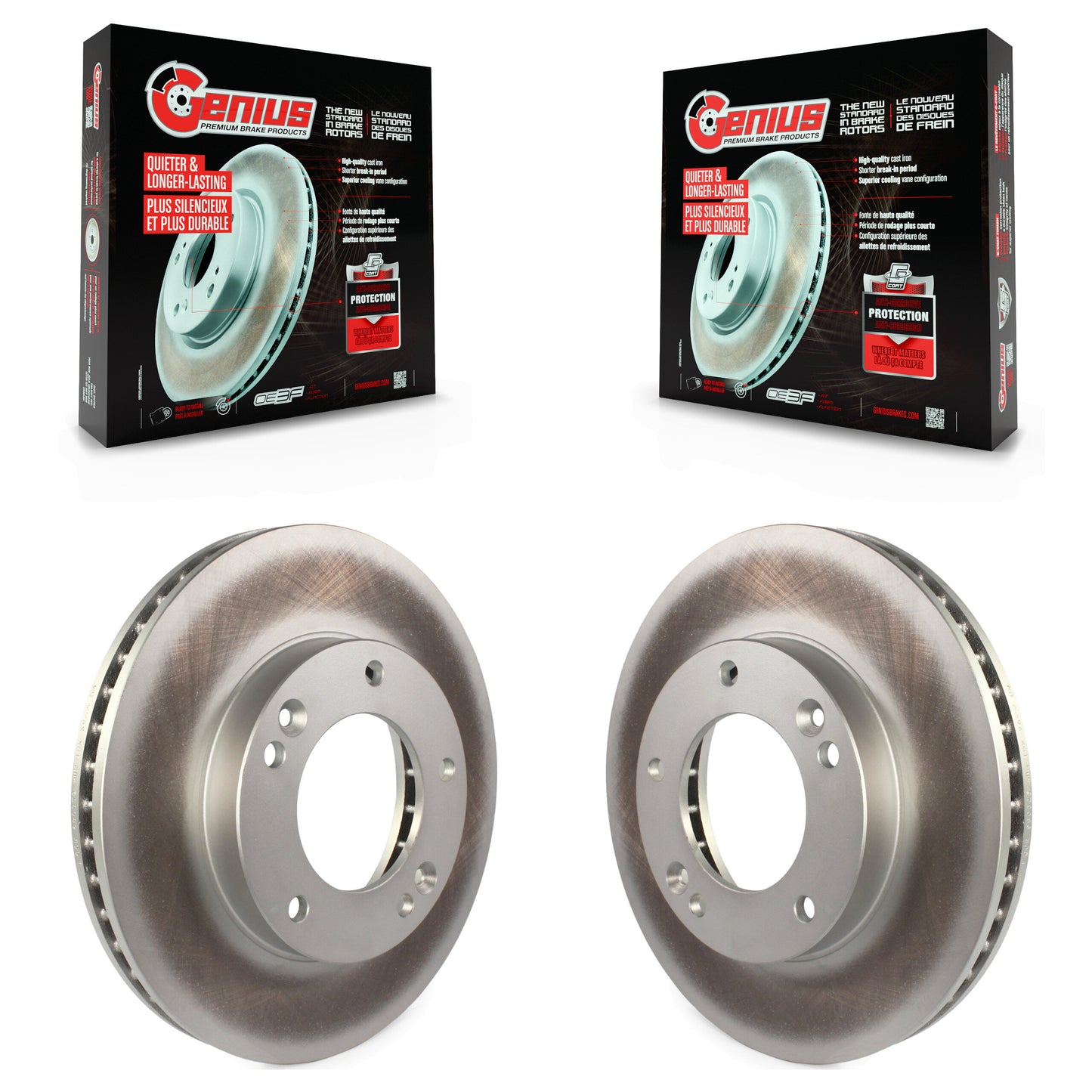 [Avant] Kit de disque (revêtu) de frein pour 2003-2006 Kia Sorento KG-100225
