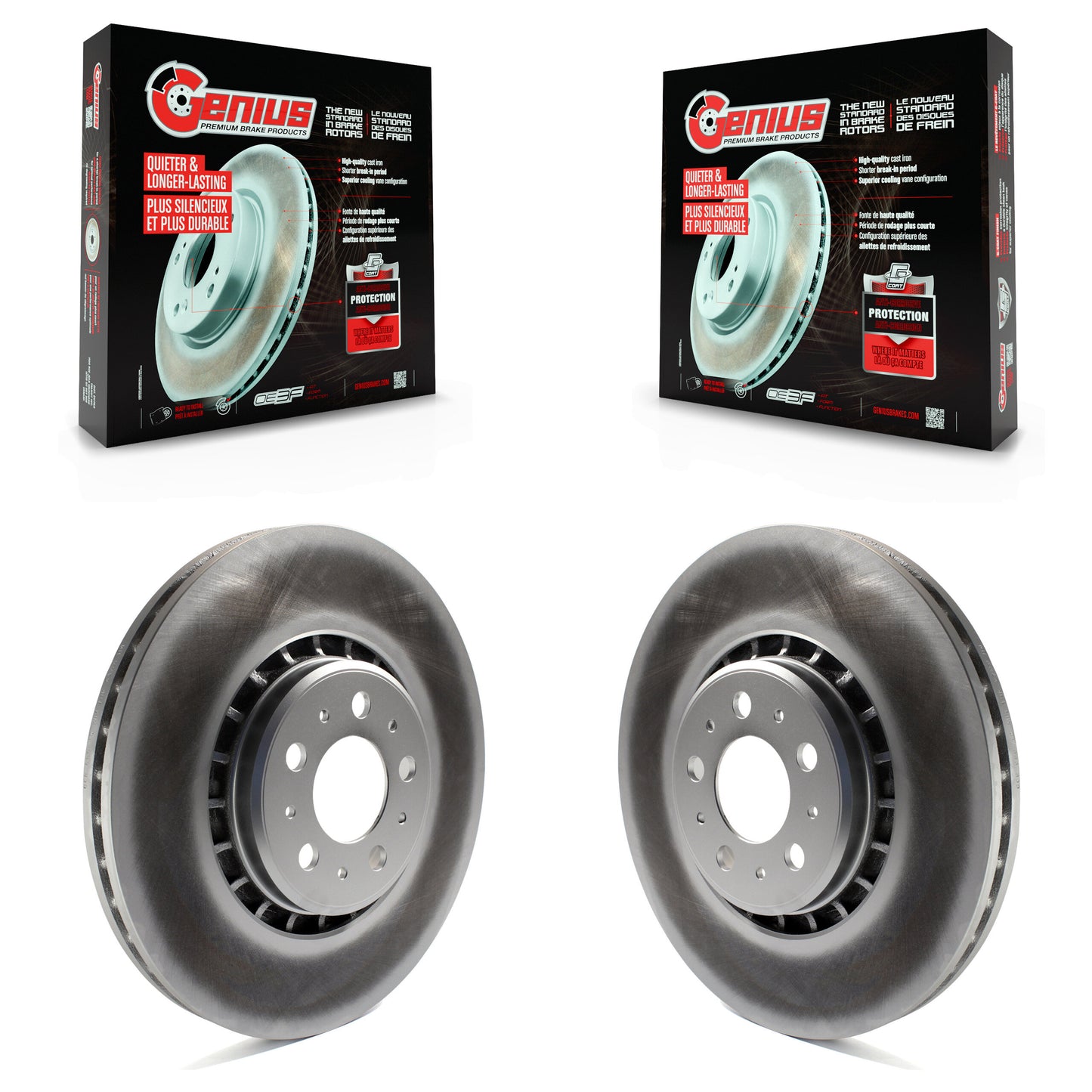 [Avant] Kit de disque (revêtu) de frein pour 2003-2014 Volvo XC90 avec 336mm Diameter Rotor KG-100245