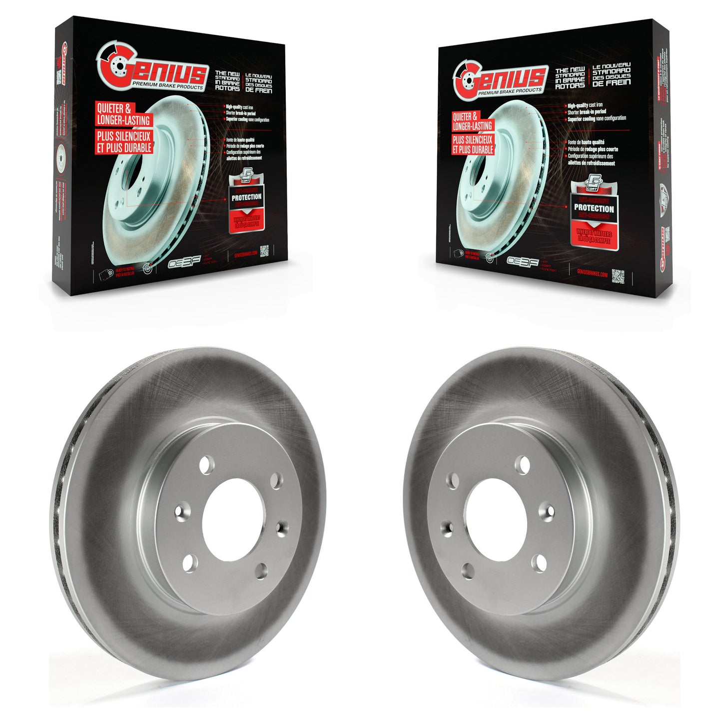 [Avant] Kit de disque (revêtu) de frein pour Hyundai Accent Kia Rio Rio5 KG-100249