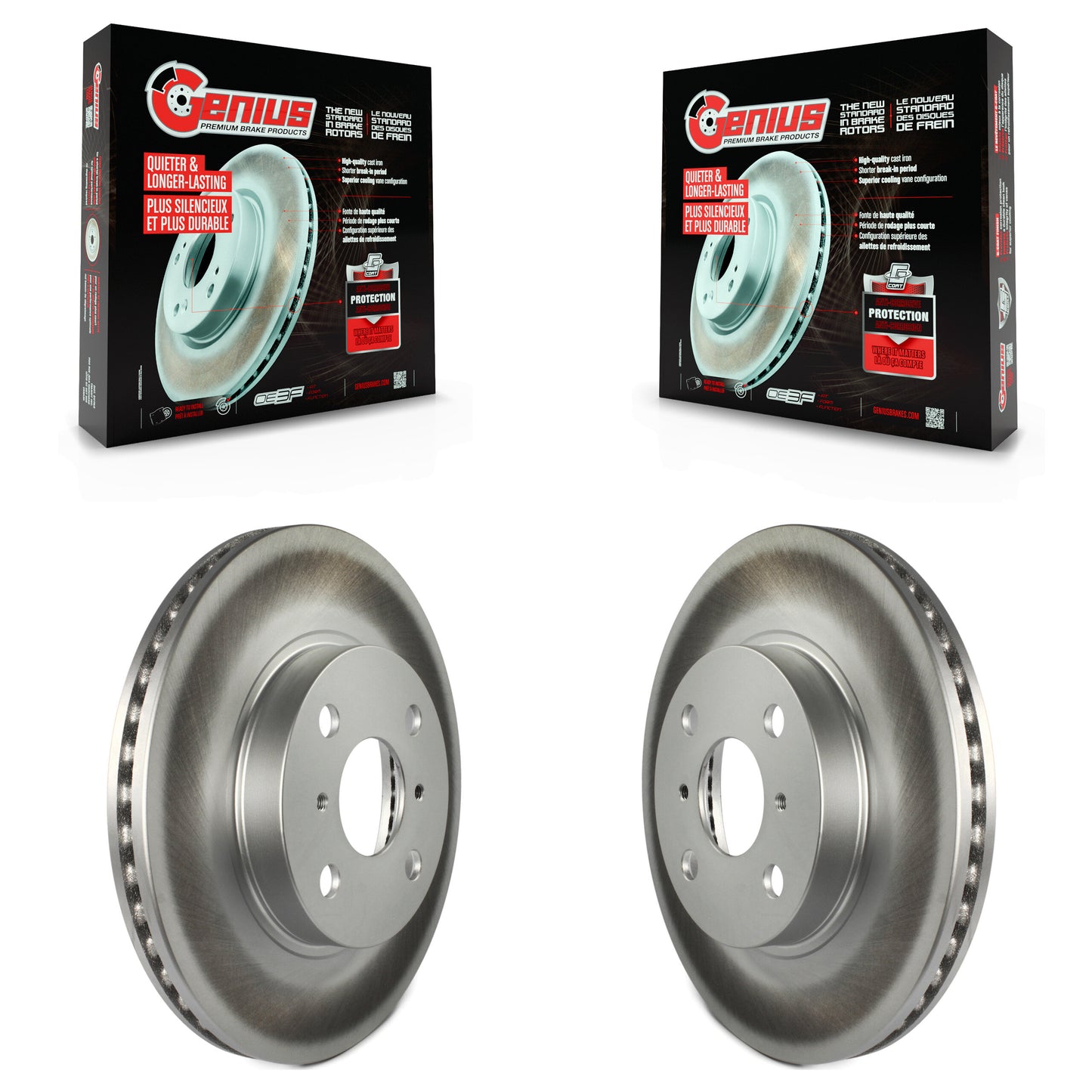 [Avant] Kit de disque (revêtu) de frein pour Toyota Yaris Prius C Scion iQ KG-100257