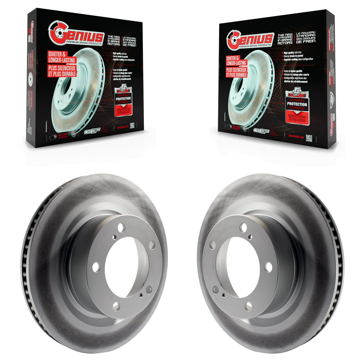 [Avant] Kit de disque (revêtu) de frein pour Toyota Tundra Sequoia Lexus LX570 Land Cruiser KG-100277
