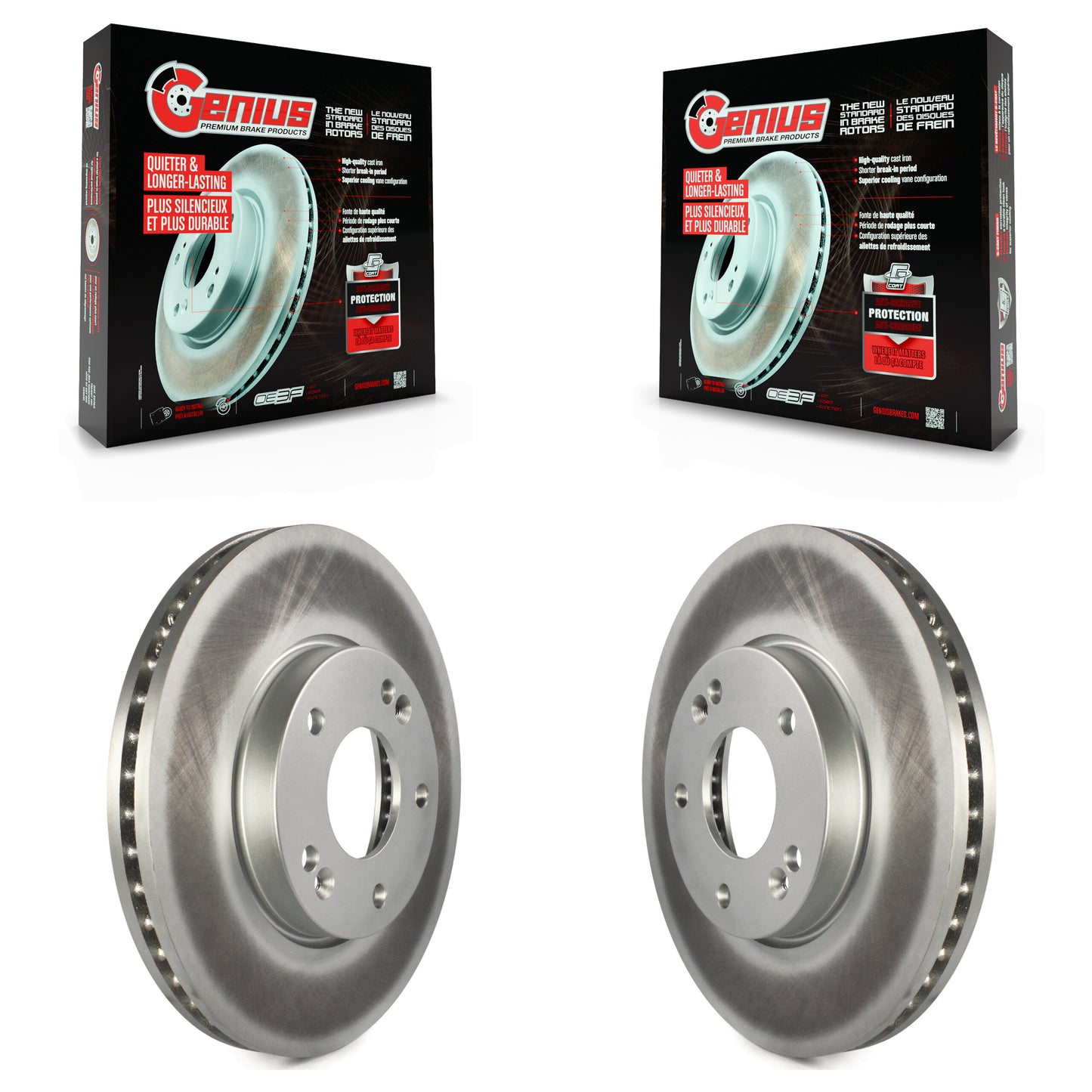 [Avant] Kit de disque (revêtu) de frein pour 2007-2009 Kia Rondo KG-100281