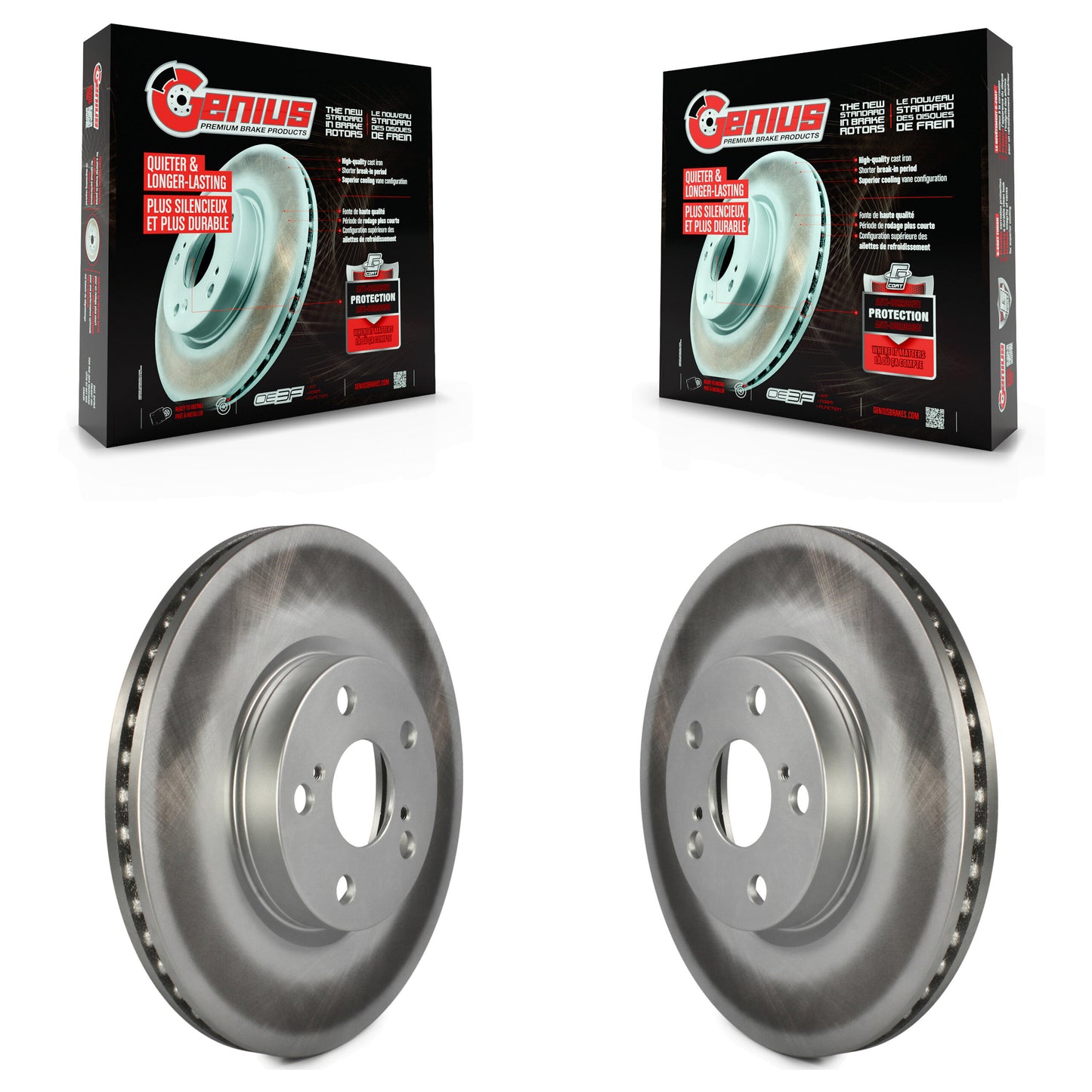[Avant] Kit de disque (revêtu) de frein pour Toyota Corolla Scion xD Matrix Pontiac Vibe KG-100287