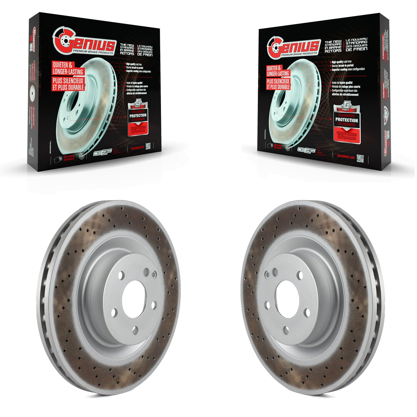 [Avant] Kit de disque (revêtu) de frein pour Mercedes-Benz S550 SL550 CL550 S600 S400 S350 CL600 S450 KG-100309