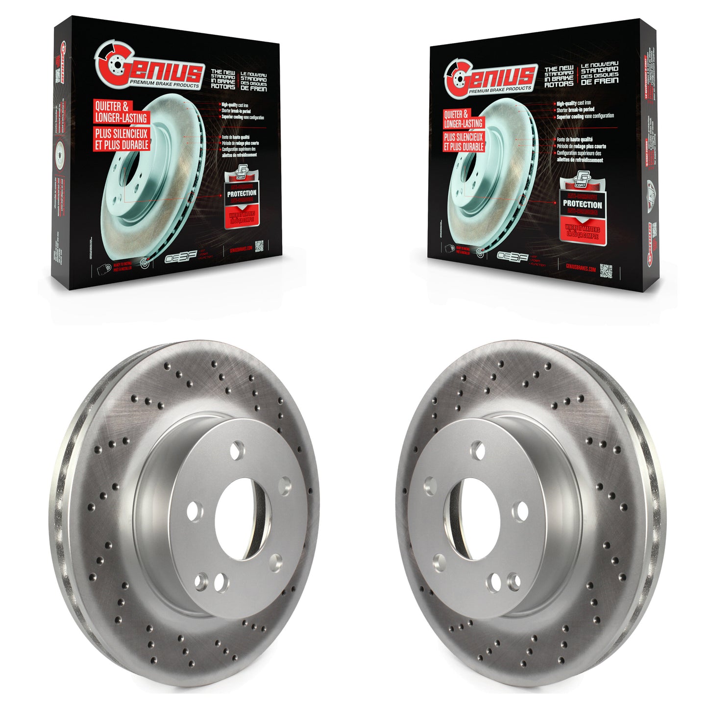 [Avant] Kit de disque (revêtu) de frein pour Mercedes-Benz C300 C250 C230 KG-100319