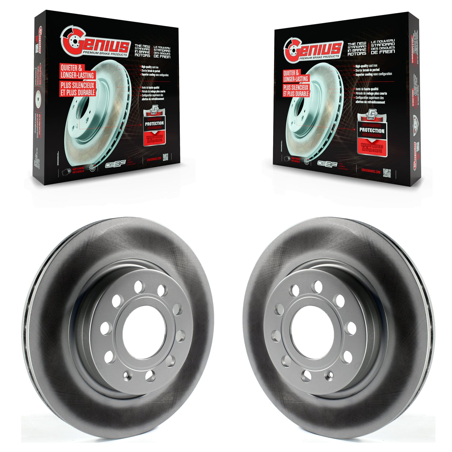 [Avant] Kit de disque (revêtu) de frein pour Volkswagen Jetta GTI Audi A3 Quattro avec 280mm Diameter Rotor KG-100333