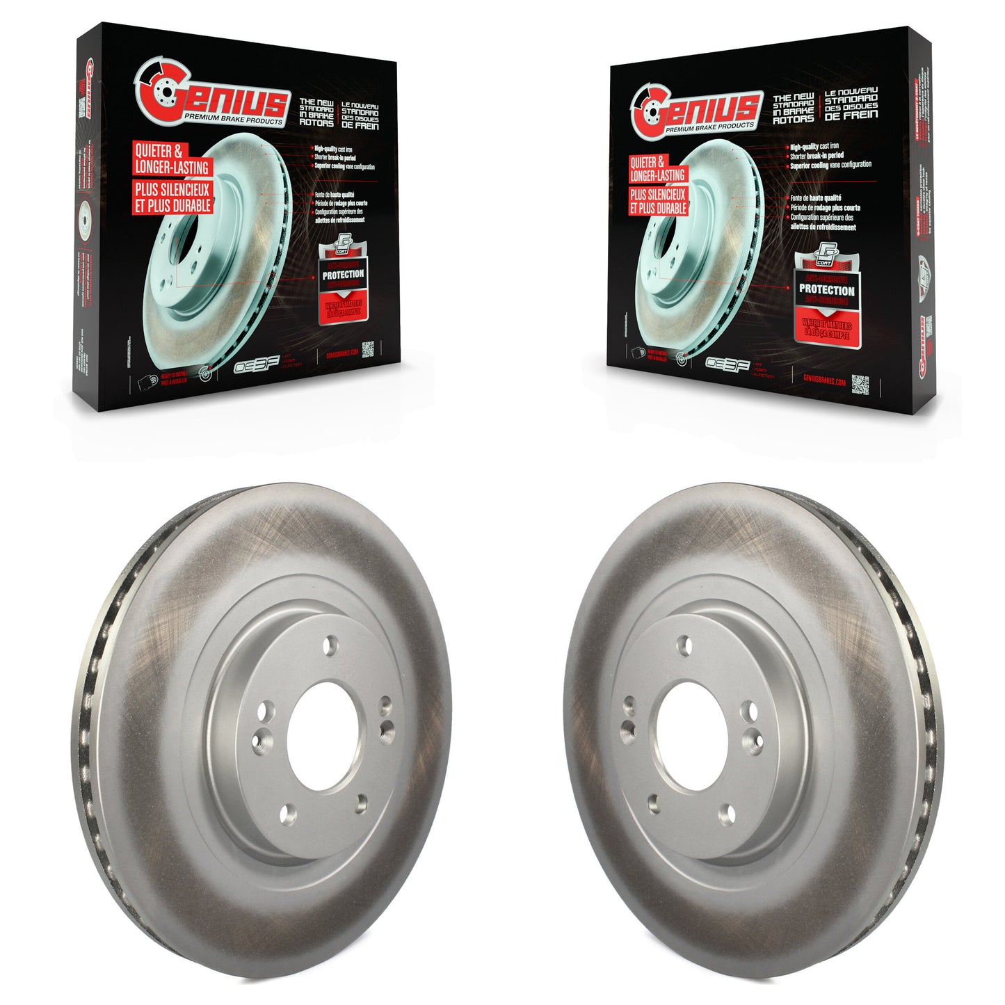 [Avant] Kit de disque (revêtu) de frein pour Hyundai Kia Sorento Santa Fe Sport XL KG-100345