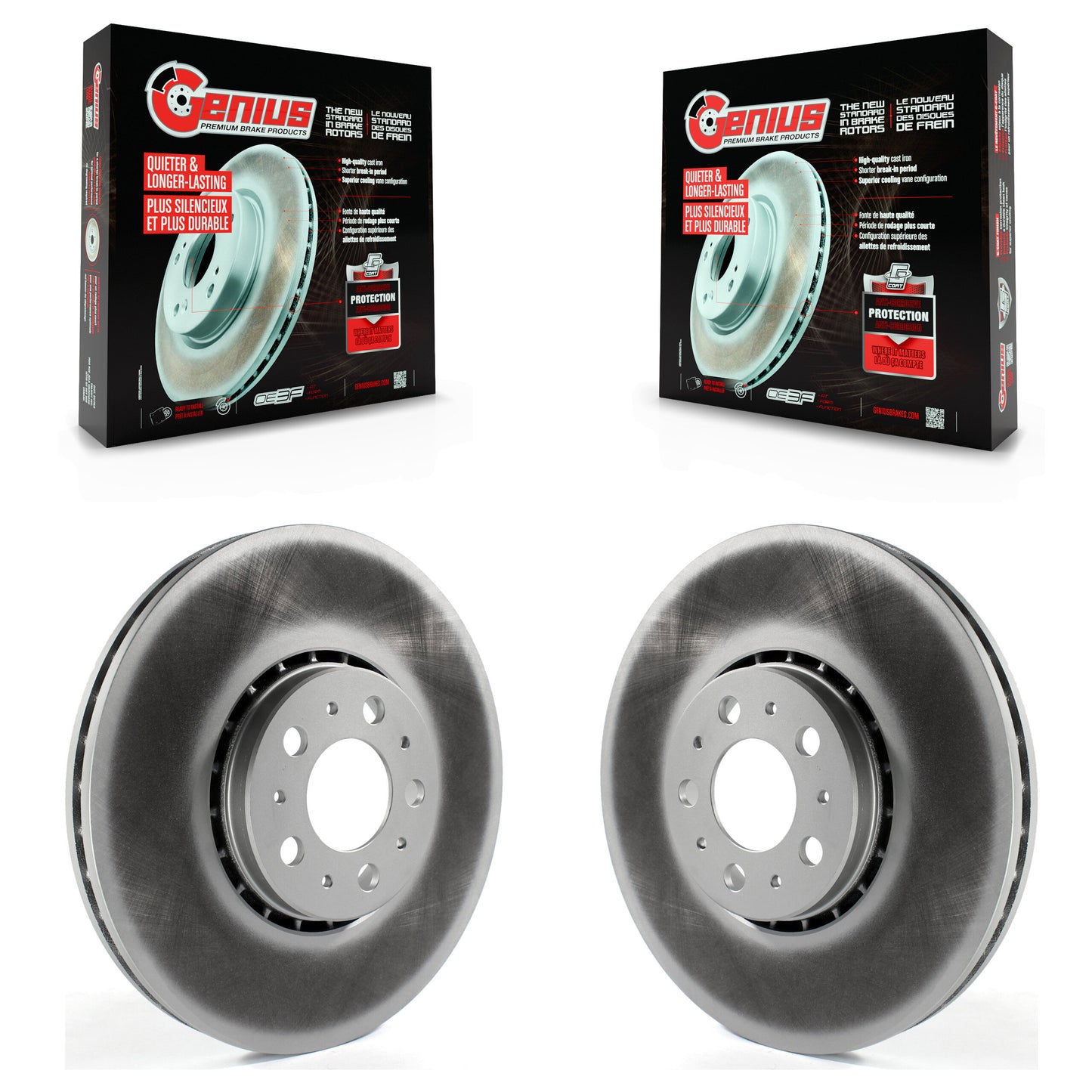 [Avant] Kit de disque (revêtu) de frein pour 2003-2014 Volvo XC90 avec 328mm Diameter Rotor KG-100351